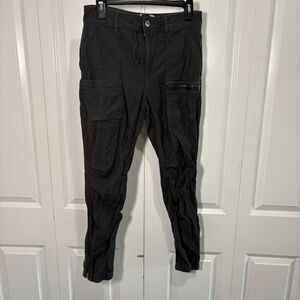 REI Co-op Pants Womens 8 Black Cargo Joggers Outdoor Hike Trail Travel Core